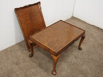 Antique Walnut and Amboyna Tray Top Coffee Table