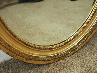 Antique Adams Style Carved Giltwood and Gesso Mirror