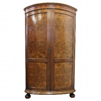 Walnut and Burr Walnut Wardrobe by Whytock and Reid