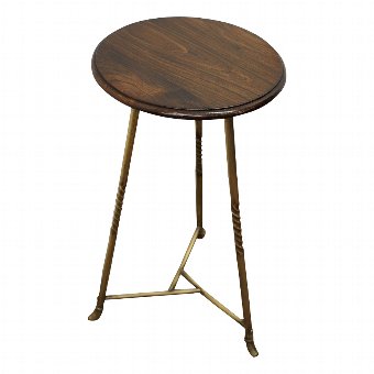 Unusual Stained Elm Occasional Table