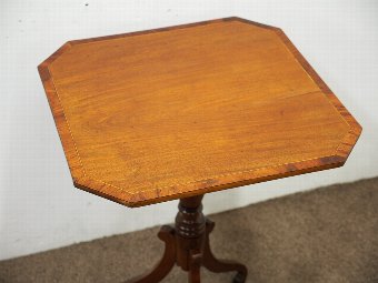 Antique George III Inlaid Snap Top Occasional Table