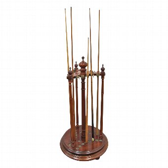  Unusual Victorian Mahogany Revolving Cue Stand 