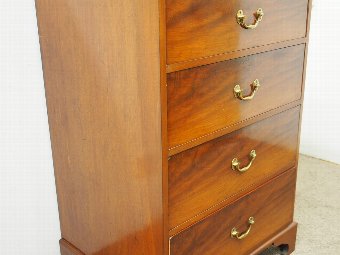 Antique Late 19th Century Figured Mahogany Chest of Drawers