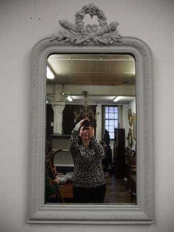 Antique Late 19th Century Painted Wall Mirror