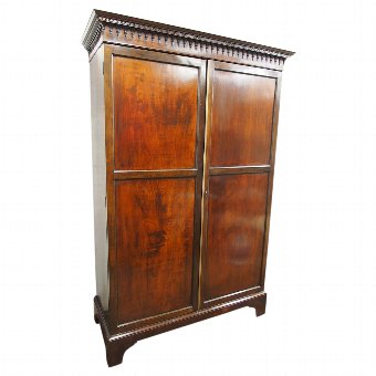 Late Georgian Mahogany 2 Door Wardrobe