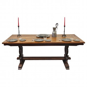 Jacobean Style Oak Refectory Table