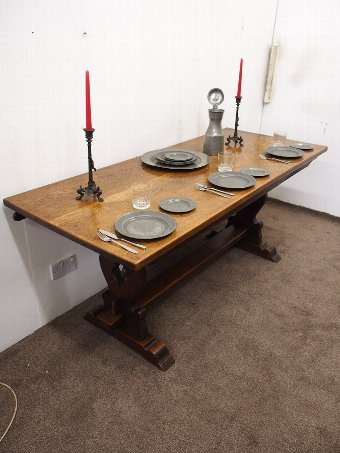 Antique Jacobean Style Oak Refectory Table
