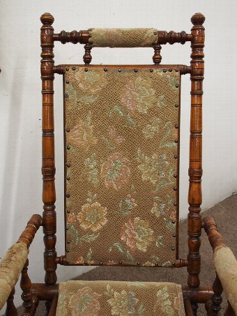 Antique American Beech Rocking Chair 