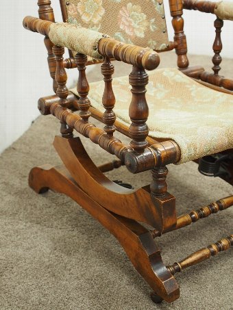 Antique American Beech Rocking Chair 