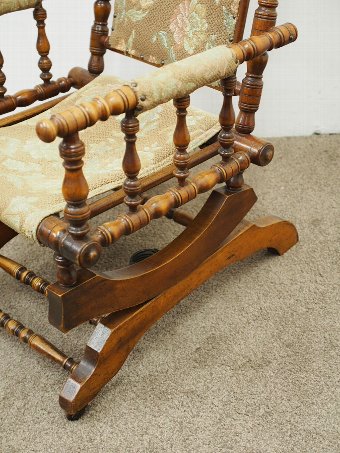 Antique American Beech Rocking Chair 