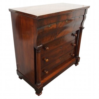 Scottish Victorian Mahogany Column Chest