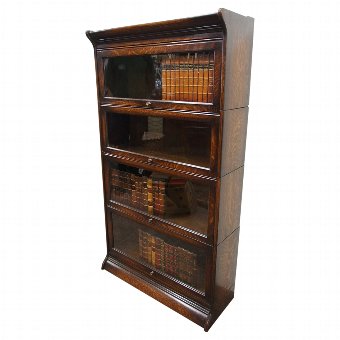 Four Tier Oak Sectional Bookcase