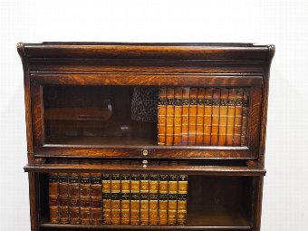 Antique Four Tier Oak Sectional Bookcase