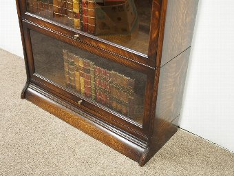 Antique Four Tier Oak Sectional Bookcase