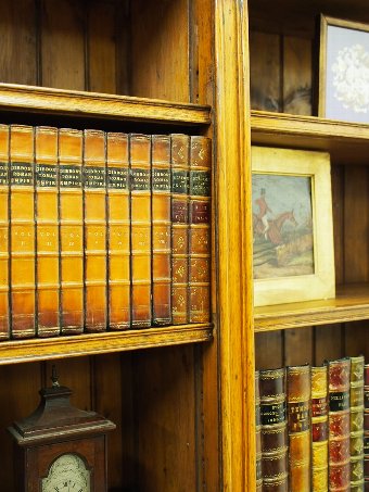 Antique Gothic Influence Oak Open Bookcase