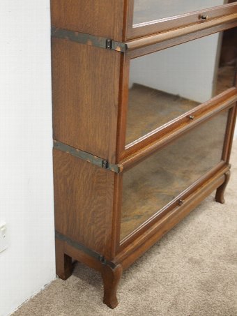 Antique Neat Size 3 Section Bookcase