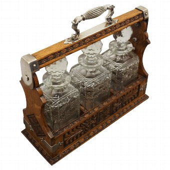 Carved Oak and EPNS Tantalus