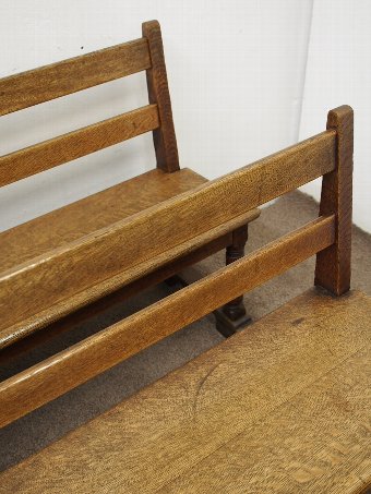 Antique Pair of Arts and Crafts Influence Oak Benches