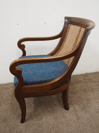 Antique Regency Mahogany Bergere Library Chair