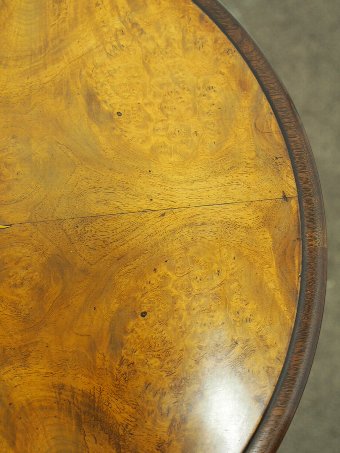 Antique Victorian Inlaid Burr Walnut Occasional Table
