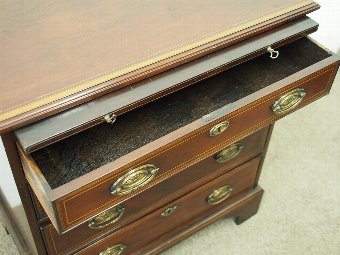 Antique Neat George III Inlaid Mahogany Chest of Drawers