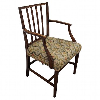 George III Elm and Beech Provincial Armchair