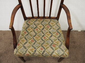 Antique George III Elm and Beech Provincial Armchair