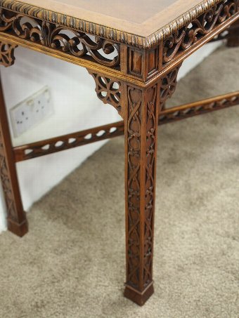 Antique Pair of Low Chinese Chippendale Style Occasional Tables