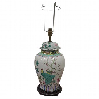 Chinese Famille Rose Baluster Lamp