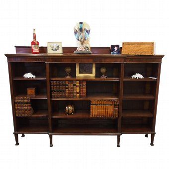 Breakfront Mahogany Bookcase