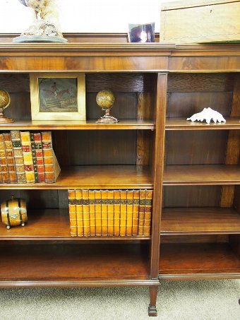 Antique Breakfront Mahogany Bookcase