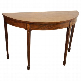 Georgian Mahogany Demi Lune Side Table
