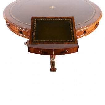 Antique Walnut Revolving Drum Table