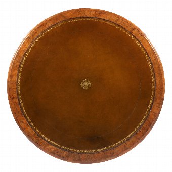 Antique Walnut Revolving Drum Table
