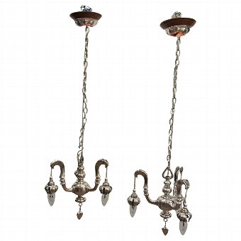  Pair of Silvered Lights by Sir Robert Lorimer