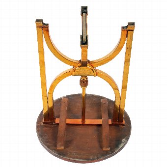 Antique Pair of Circular Mahogany and Brass Occasional Tables