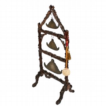 Chinese Gong on Black Forest Stand