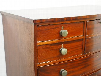 Antique George III Mahogany Bow Fronted Chest of Drawers