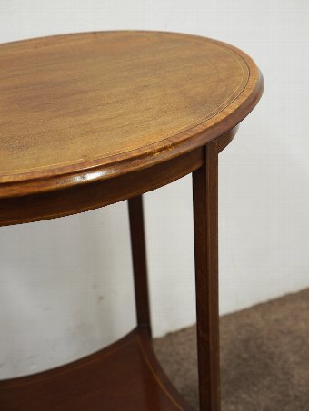 Antique Sheraton Style Inlaid Mahogany Occasional Table
