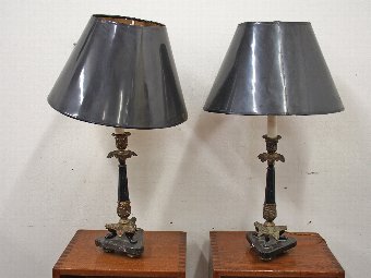 Antique Pair of French Regency Style Lamps