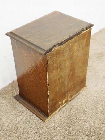 Antique Neat Oak and Brass Victorian Letter Box