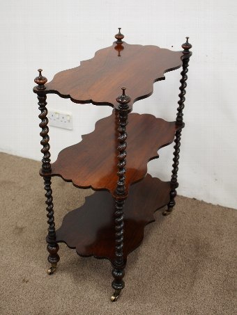 Antique Neat Victorian Rosewood Whatnot