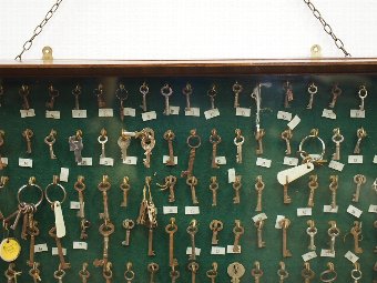 Antique Mahogany Framed Key Cabinet