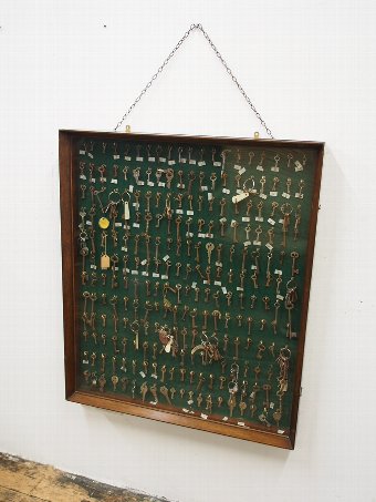 Antique Mahogany Framed Key Cabinet