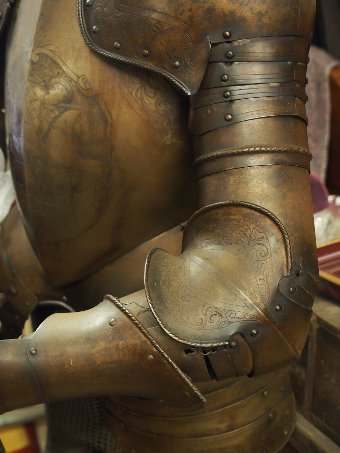 Antique Victorian Set of Armour on Stand