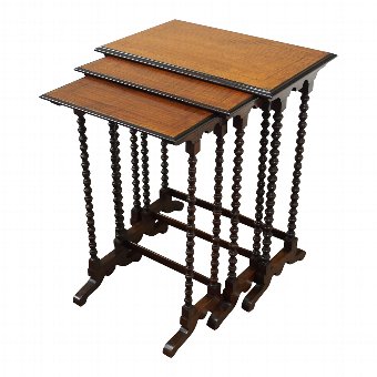 Nest of 3 Silky Oak Tables