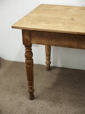 Antique Victorian Ash Kitchen Dining Table