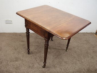 Antique  George IV Mahogany Drop Leaf Writing Table