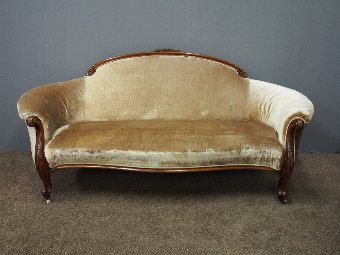 Victorian Carved Walnut Sofa