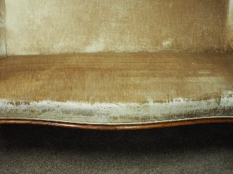 Antique Victorian Carved Walnut Sofa